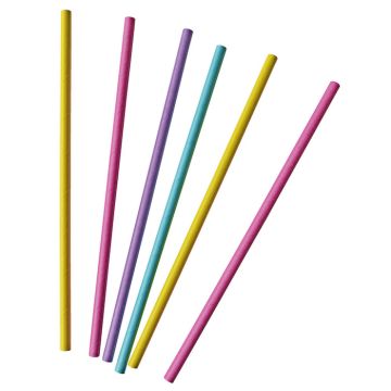 Neon Paper Straws 30x