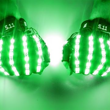 Fun LED gloves in green