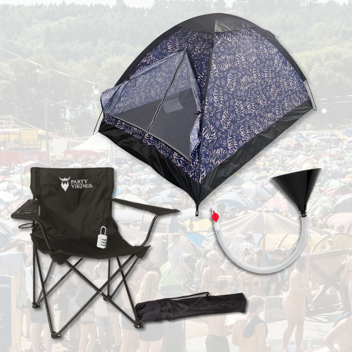 Festival package for 2 people premium - FRIGG tent, festival chair etc.