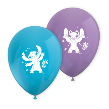 Stitch® and Angel balloons 8x - 30 cm