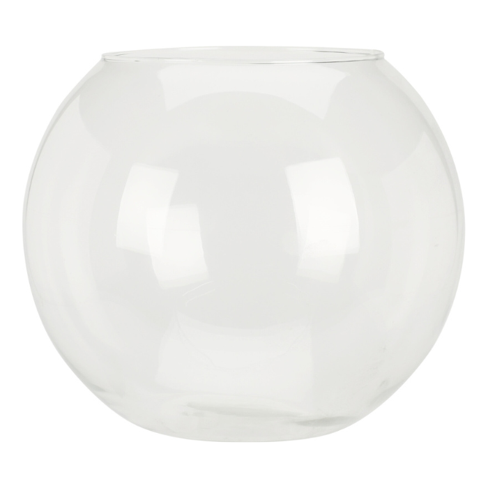 Transparent glass bowl vase 240x210 mm