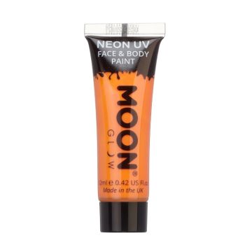 Intense neon UV face and body paint 12 ml Moon Creations orange