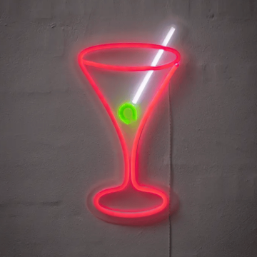 Cocktail neon LED sign - 36x21 cm