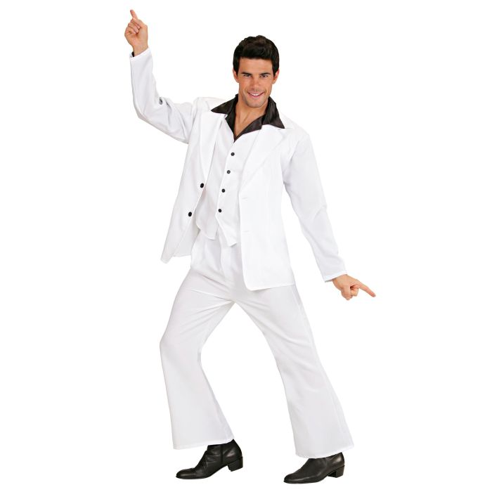 White Disco Suit with Waistcoat for Men