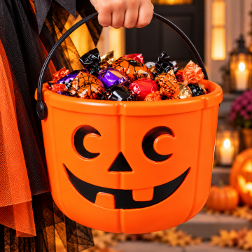 Pumpkin Bucket Halloween Candy Bucket 3.6 litres - 14x18 cm