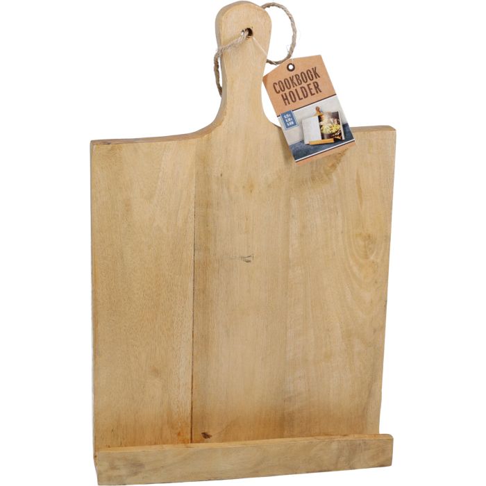 Mango Wood Cookbook Stand with Cord