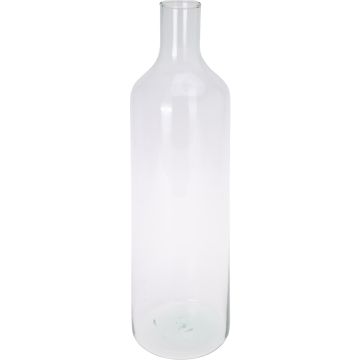 Vase in recycled glass with narrow neck, approx. Ø 15 x H 53 cm