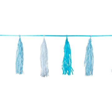 Light blue foil fringe garland - 3 meters