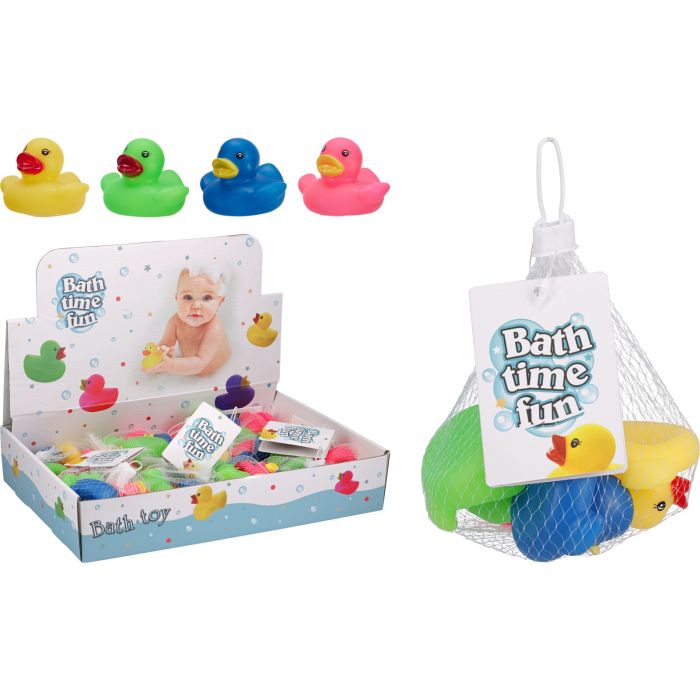 Rubber Ducks 4 pcs in Different Colours 55 mm