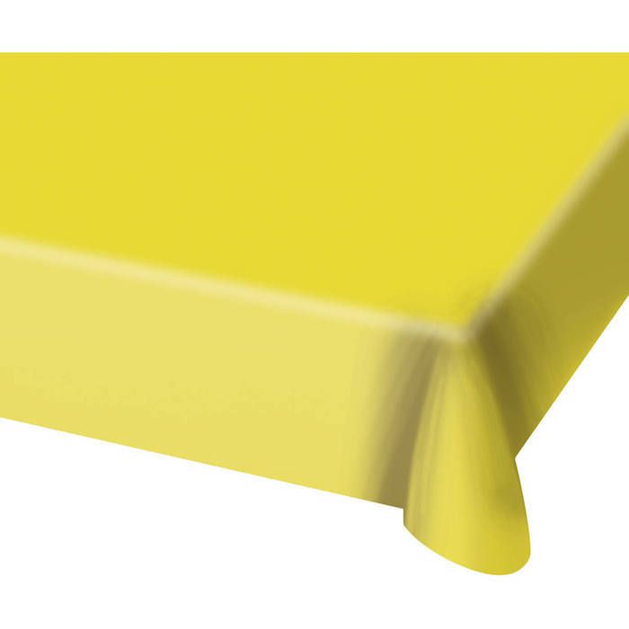 Yellow plastic tablecloth - 130x180 cm