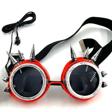 LED glasses with spikes Red