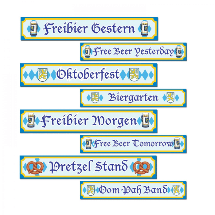 Oktoberfest Road Signs - 10x60 cm
