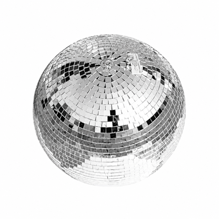 Silver Disco Ball - 25 cm including hanging hook