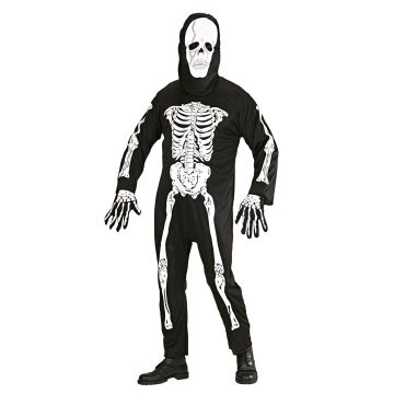 Skeleton Costume with Jumpsuit and Mask