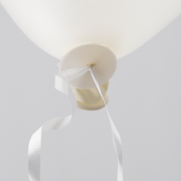 White Balloon String with Auto Closure 100x
