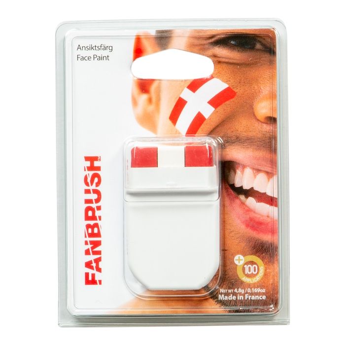 Danish flag face paint crayon red and white 6cm