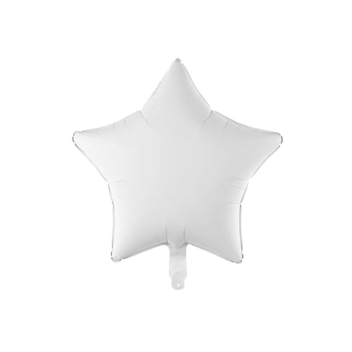 Foil balloon star white 48 cm