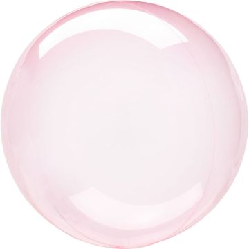 Pink transparent foil balloon - Ø45-55 cm