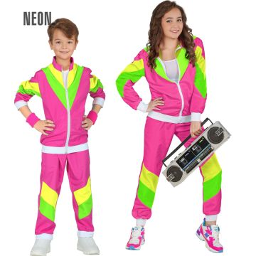 Pink 80s Sports Outfit for Kids