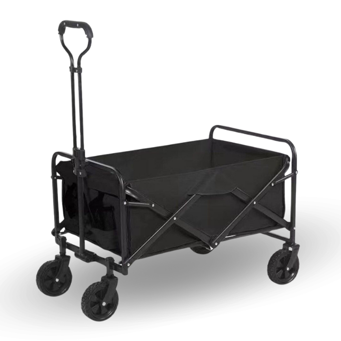 Foldable Towing Wagon Black 60 kg - 71x47x48 cm