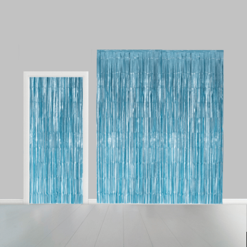 Light Blue Glitter Curtain - 100 x 240 cm