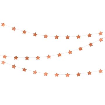 Rose Gold Star Garland - 3.6 meters
