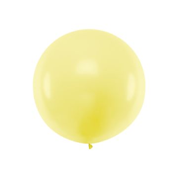 Giant pastel yellow balloon - 1 meter