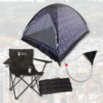 Festival package for 4 people premium - BJORN tent, festival chair etc.