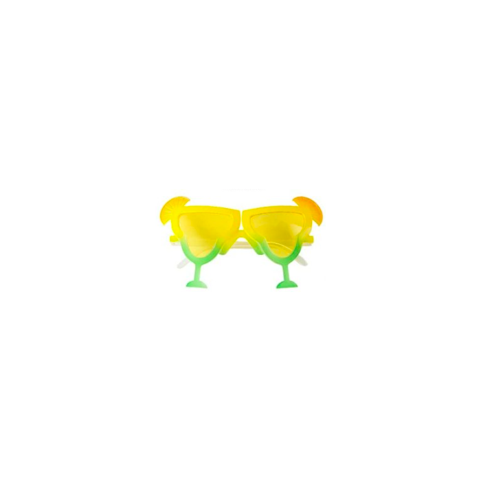 Hawaii Cocktail Sunglasses Yellow – One Size