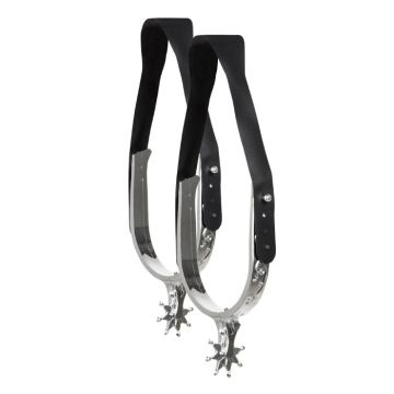 Cowboy boot spur black and silver - 2x