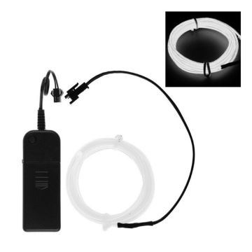 Neon LED wire 5 m white Battery-operated