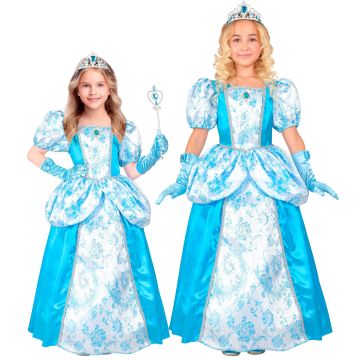 Turquoise Blue Princess Dress for Girls