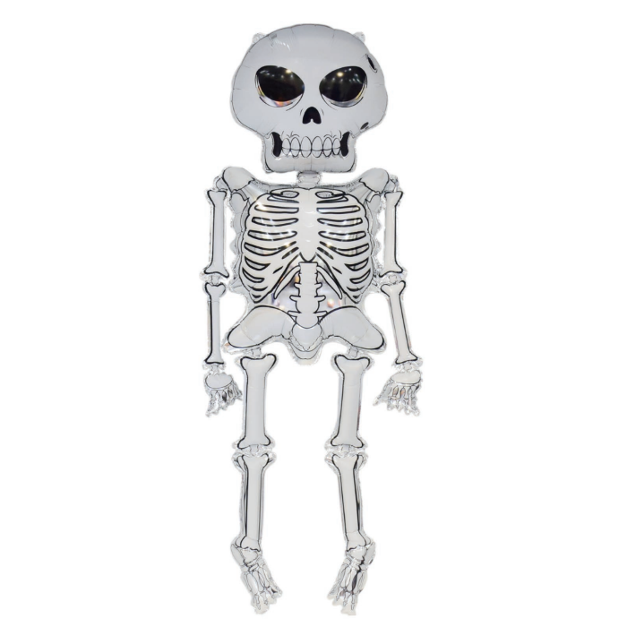 White skeleton foil balloon - 158 cm