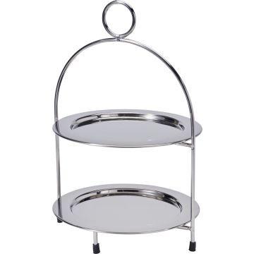 Stainless Steel Two-Tier Cake Stand Ø 22 cm