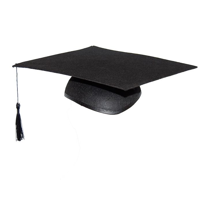 American graduation cap and student cap 
