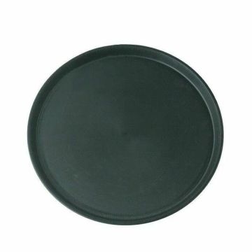 Round Brown Decorative Tray - 28 cm