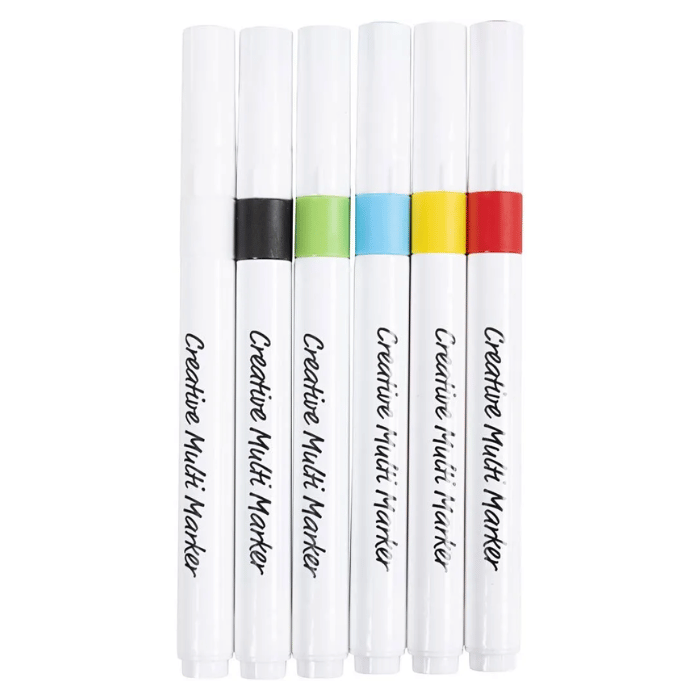 Multicoloured acrylic markers 6x water-based