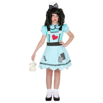Striped Horror Doll Costume for Girls