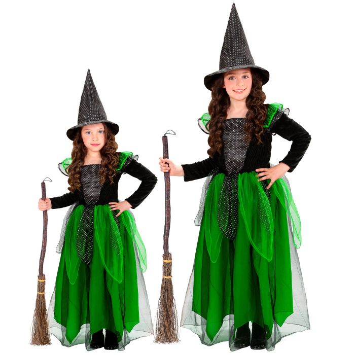 Green Witch Costume for Girls - 2 Pieces