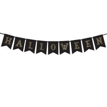 Halloween banner black garland - 2.5 meters