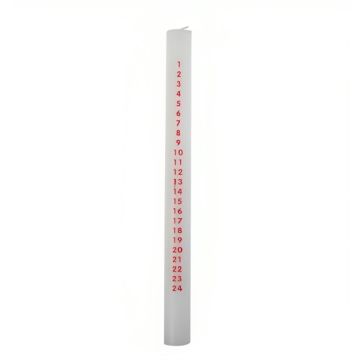Advent Candle for Christmas with the numbers 1-24 red Det Gamle Apotek