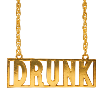 DRUNK gold necklace - 65 cm