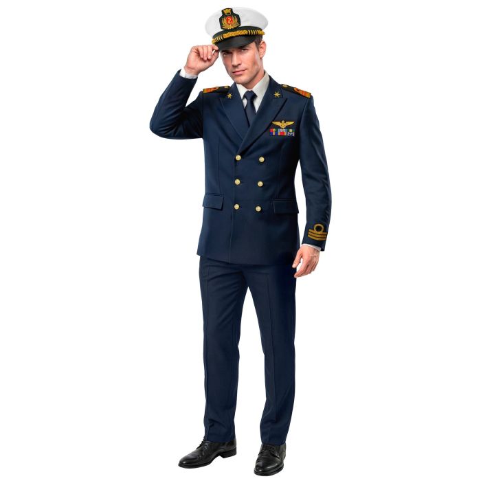 Blue Captain Costume for Men