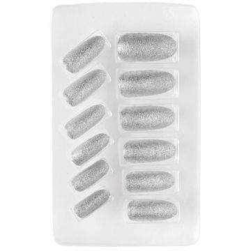 Silver Self-Adhesive Fake Nails