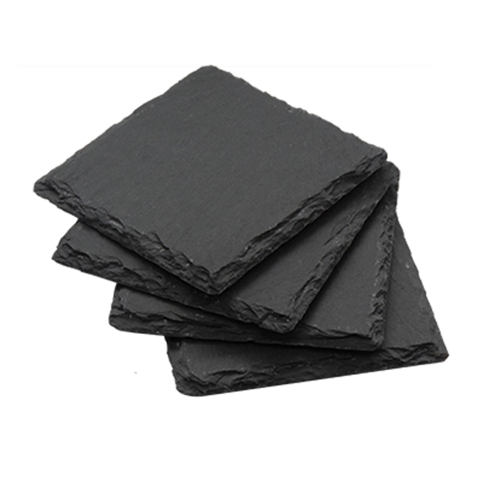 Slate Coasters 4x - 10x10 cm