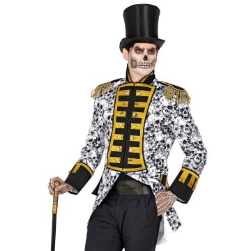 Men's Skull Parade Coat in Black and White