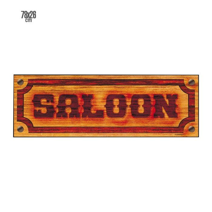 Western saloon paper sign - 78x26 cm