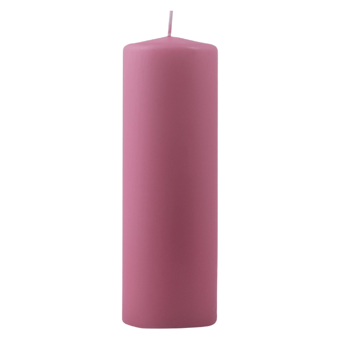 Block Candle Pink 1x - 6x18 cm