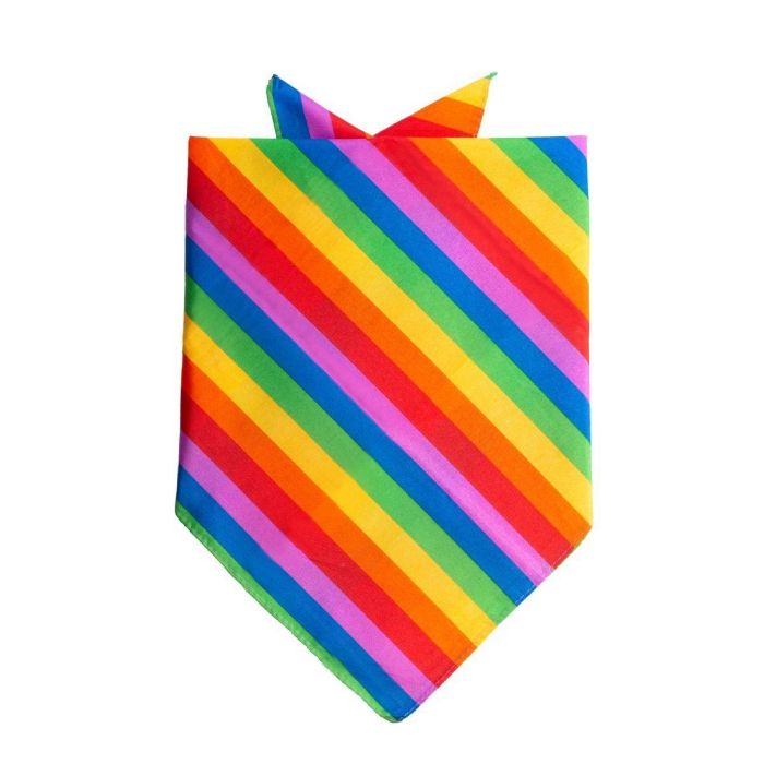 Rainbow patterned bandana 55x55 cm