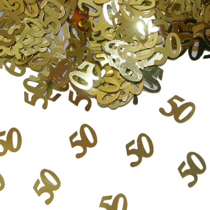 50th birthday confetti gold 14g